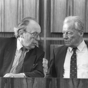 Der damalige UB-Vorsitzenden Siegfried Bangert mit Willy Brandt
